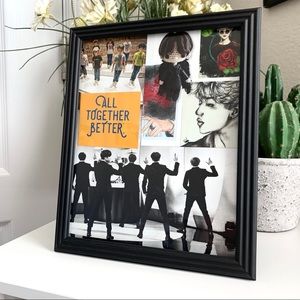 Editorial Collage Wall Art BTS All Together Better Quote Aesthetic